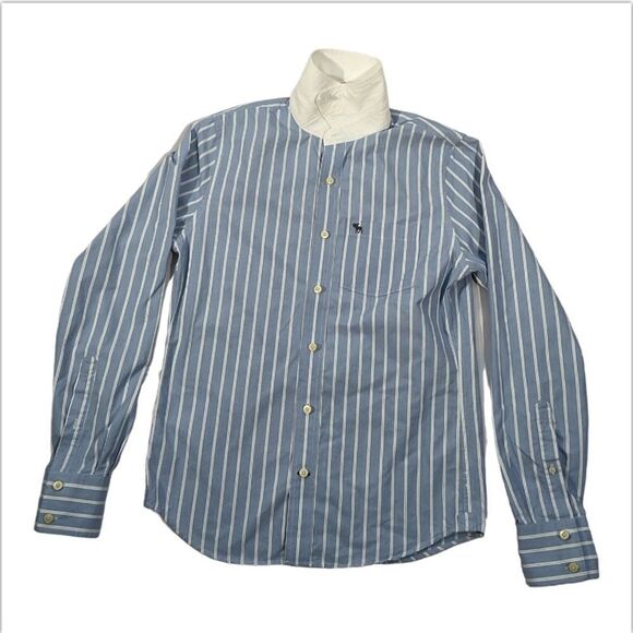 Abercrombie & Fitch Long Sleeve Button Up Men’s Sz S Striped Collared Muscle Fit - Picture 2 of 13